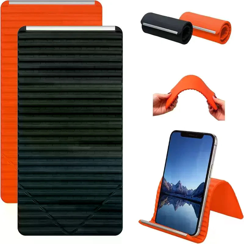 Flexible Foldable Silicone Phone Holder Non-Slip Adjustable Airplane Phone Holder Portable Desk Stand For Phone Tablet