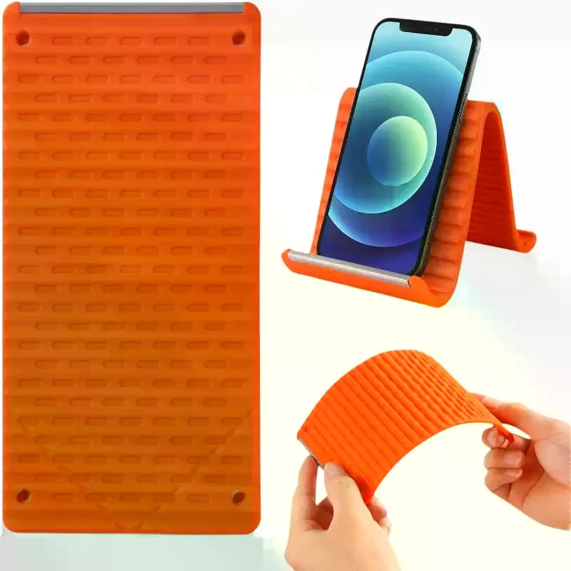 Flexible Foldable Silicone Phone Holder Non-Slip Adjustable Airplane Phone Holder Portable Desk Stand For Phone Tablet Main image